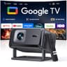 TOPTRO Smart 1080P Portable Short-Throw Projector with Built-in Google TV