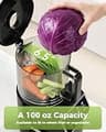 TUUMIIST 3-in-1 Cold Press Juicer Machine with 100oz Large Capacity and Wide Feed Chute