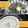 JC-LGL 240W UFO LED High Bay Light, 36,000lm 5000K Dimmable Fixtures, 4-Pack