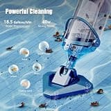 Enhulk PC10 Cordless Handheld Pool Vacuum with 7.3-Foot Telescopic Pole