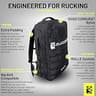 Ruckercise Ridge 21L Heavy-Duty Rucking Backpack for Substantial 90lb Loads