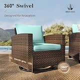 HERA'S HOUSE 5-Piece Patio Furniture Conversation Set with Ottomans