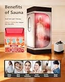 noerishia Hybrid Portable Steam and Infrared Sauna Box, Heavy-Duty Frame