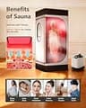 noerishia Hybrid Portable Steam and Infrared Sauna Box, Heavy-Duty Frame
