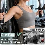 Tmeefee High-Support Adjustable Racerback Sports Bra for Impact Workouts