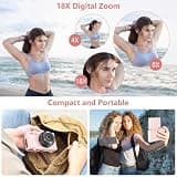 Gavonde 4K WiFi Digital Camera with 64MP, 18X Digital Zoom and Built-in Flash