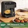 Generic Uncoated High Borosilicate Glass Air Fryer with 8 Preset Cook Modes