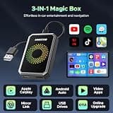 LAMTTO 3-in-1 Magic Video Box Wireless CarPlay & Android Auto Hub Dongle