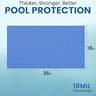 Sun2Solar Heavy-Duty Blue Rectangle Solar Pool Blanket, 18x36 Ft, 16 Mil