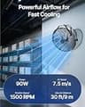 VEVOR 18-Inch Industrial Wall Mount Fan, 4150 CFM with IP44 Sealed Motor
