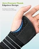 Rakiie Ergonomic Carpal Tunnel Wrist Brace with 3 Metal Night Splints