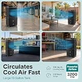 SereneLife 3200 CFM Smart Portable Air Cooler with Wi-Fi and 50-Liter Tank