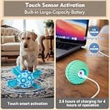 Qraxond Interactive Motorized Dog Soccer Ball with Motion Sensor for Light Chewers