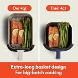 Bella 4-Quart Slim Space-Saving Air Fryer with Ceramic Nonstick Coating