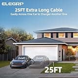 ELEGRP 40-Amp Portable Level 2 EV Charger with NEMA 14-50 Plug (J1772)