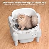 PARUUNTYS Open-Top Automatic Self-Cleaning Litter Box with App Tracking