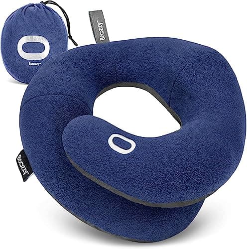 BCOZZY Patented Double Support Wrap-Around Travel Neck Pillow for Airplane