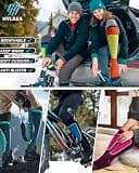 Hylaea Unisex Thermal Merino Wool Knee-High Ski and Snowboard Socks, 3-Pair Pack