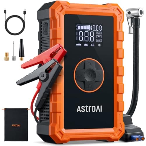 AstroAI S8 Air 3000A Jump Starter with 150PSI Cordless Digital Air Compressor