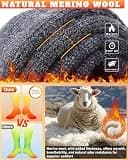 Hylaea Unisex Thermal Merino Wool Knee-High Ski and Snowboard Socks, 3-Pair Pack