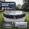 LXKCKJ 420D Oxford Budget-Friendly Round Pool Cover with Ground Tie-Down Nails
