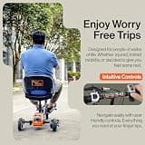 SuperHandy Passport 3-Wheel Folding Travel Mobility Scooter, 13-Mile Range