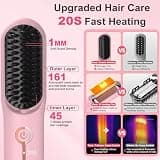 ZDXBO High-Capacity Cordless Hair Straightening Brush with 9,000mAh Battery
