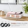 Vintage 3-Speed Vinyl Record Player with Built-in Speakers & EQ Controls