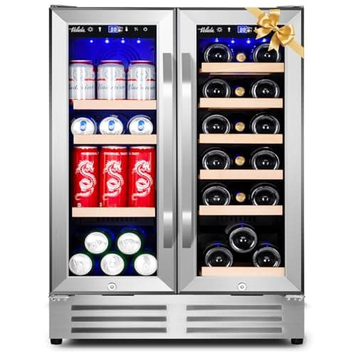 Velieta 24-Inch Dual Zone Wine and Beverage Refrigerator, Touch Control