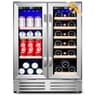 Velieta 24-Inch Dual Zone Wine and Beverage Refrigerator, Touch Control