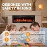 Tehanld 60-Inch Ultra-Thin Electric Fireplace with Anti-Scald LED Screen