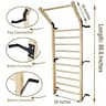 FC FUNCHEER Solid Wood 11-Rod Gymnastics Stall Bar with Pull-Up Station