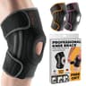 DR. BRACE ELITE Knee Stabilizer with Patella Gel Pads and 4-Way Straps