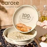 CAROTE 25-Piece Ceramic Nonstick Cookware Set with Removable Handles