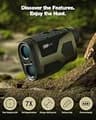 TAKENJOY HM7 1200-Yard Hunting Laser Rangefinder with Red LCD Display