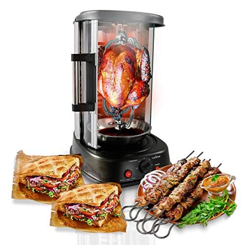 NutriChef PKRTVG34 Countertop Vertical Rotating Shawarma and Rotisserie Oven