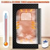 X-Vcak Upgraded Single-Person Portable Home Steam Sauna, 9-Level Heat