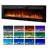 EUHOMY 60-Inch Recessed Wall Mounted Electric Fireplace with Touchscreen
