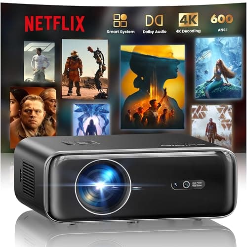 Upgrad P62 Pro Smart Outdoor Movie Projector with WiFi, Bluetooth and 4K Support
