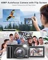 Compact 4K Digital Point-and-Shoot Vlogging Camera with 48MP Sensor and Autofocus