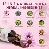 Mulittea 11-in-1 Lymphatic Support Drops with Echinacea and Raspberry