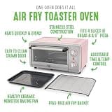 GreenLife Healthy Ceramic Nonstick Countertop Air Fryer Toaster Oven Combo