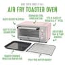 GreenLife Healthy Ceramic Nonstick Countertop Air Fryer Toaster Oven Combo