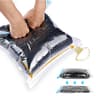 ALMING 12-Pack Transparent Travel Compression Roll-Up Bags for Space Saving