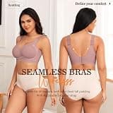 Xcutting Wireless Jelly Bra with W-Gel Support and Secure U-Back Design