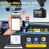 WANLIPO A13 4K Front and 2.5K Rear Dual Dash Cam with 5GHz Wi-Fi and 64GB Card