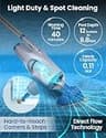 Kokido Cordless Handheld Pool Vacuum with 72-Inch Aluminum Pole and 60-Minute Runtime