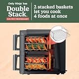 Ninja SL401 DoubleStack XL 10-Quart 2-Basket Air Fryer with Match Cook Setup