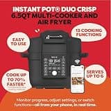 Instant Pot Duo Crisp Ultimate Lid with Wi-Fi Smart Control, 6.5-Quart