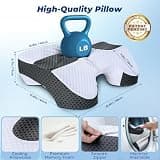 SAHEYER Memory Foam Side Sleeper Bed Pillow with Unique 2-in-1 Arm Holes